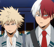 bakugo and todoroki doing the retake exam